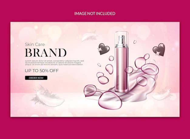 cosmetic social media web banner template.