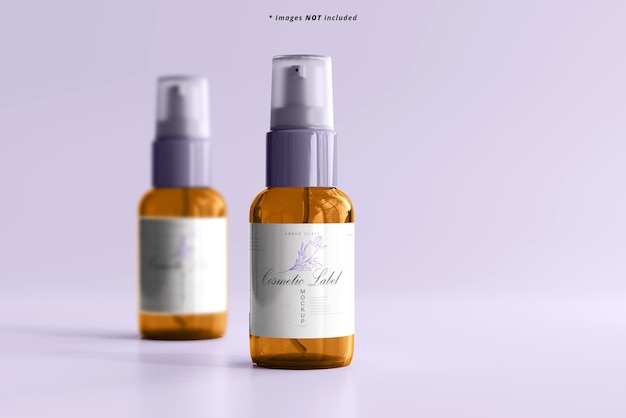 Cosmetic Spray Bottle Mockup