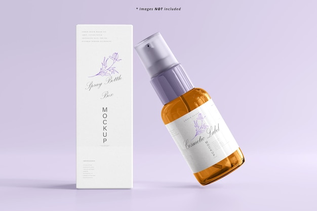 Cosmetic Spray Bottle Mockup