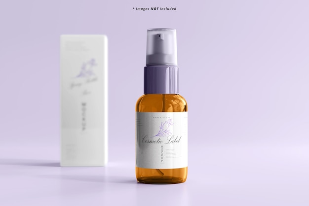 Cosmetic Spray Bottle Mockup