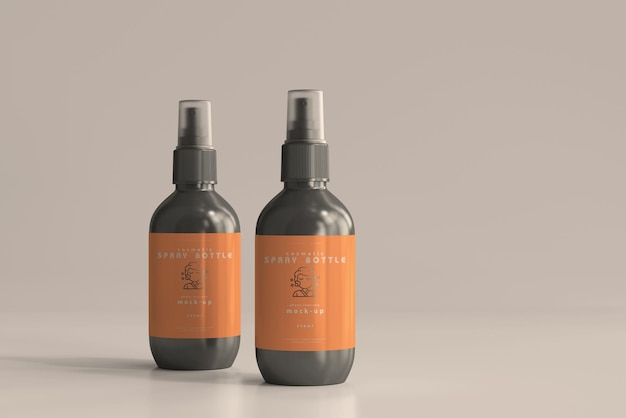 Cosmetic Spray Bottle Mockup