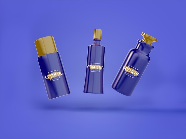 Cosmetic spray bottle mockup