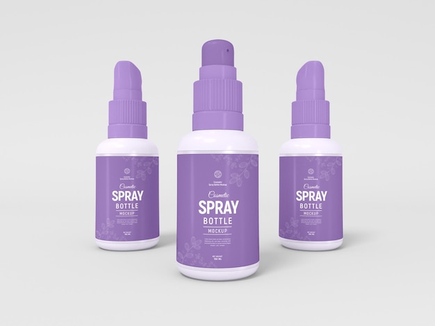 Cosmetic Spray Bottle Packaging MockupxA