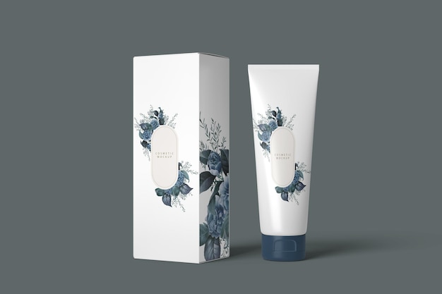 Cosmetic Tube Mockup Showcasing Beauty Product Elegance