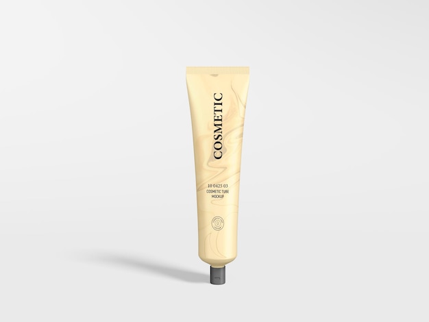 Cosmetic Tube With Box Branding Mockup