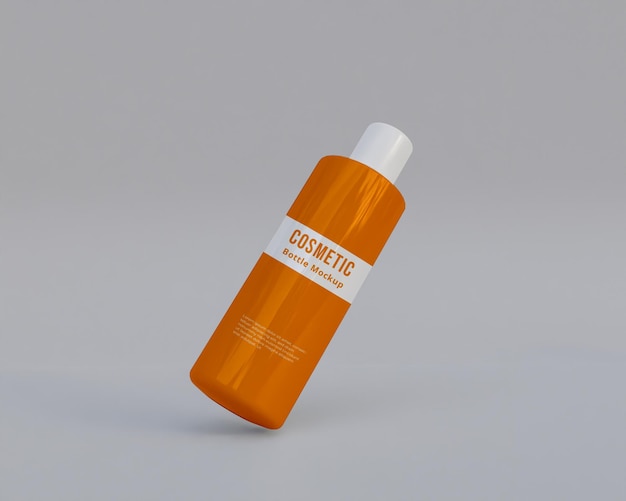 Cosmetics plastics bottle mockup