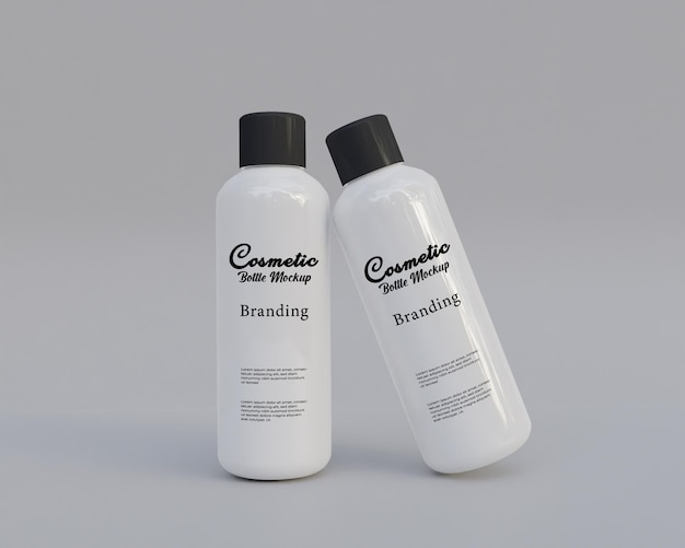 Cosmetics shampooo bottle mockup