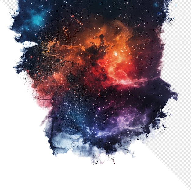 PSD cosmic nebula watercolor painting