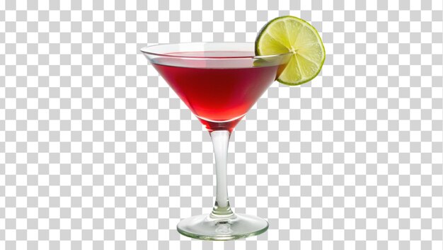 Cosmopolitan with lime isolated on Transparent background National Cosmopolitan Day