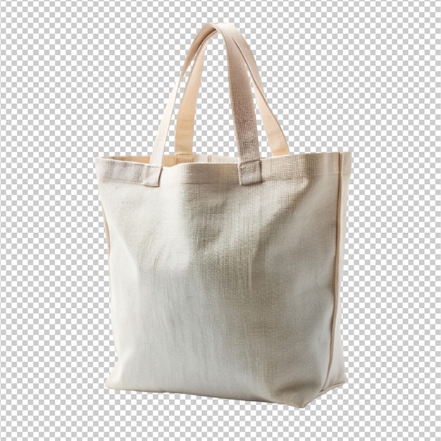 PSD cotton bag isolated on transparent background