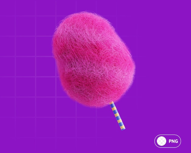 Cotton Candy carnival 3D Illustration