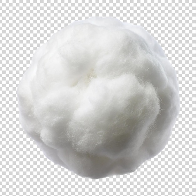 PSD cotton cloud ball isolated on transparent background