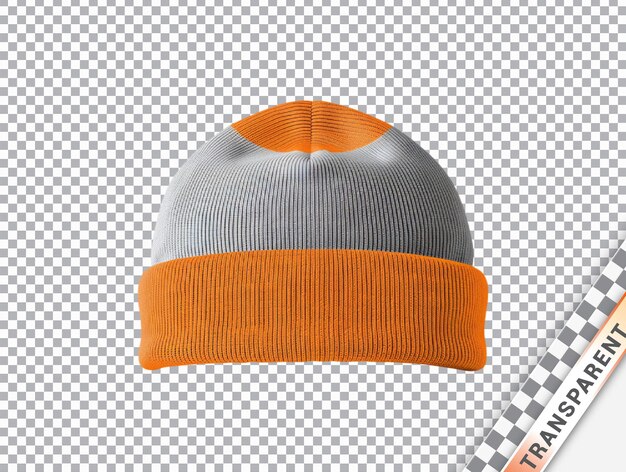 Cotton fabric beanie hat transparent background