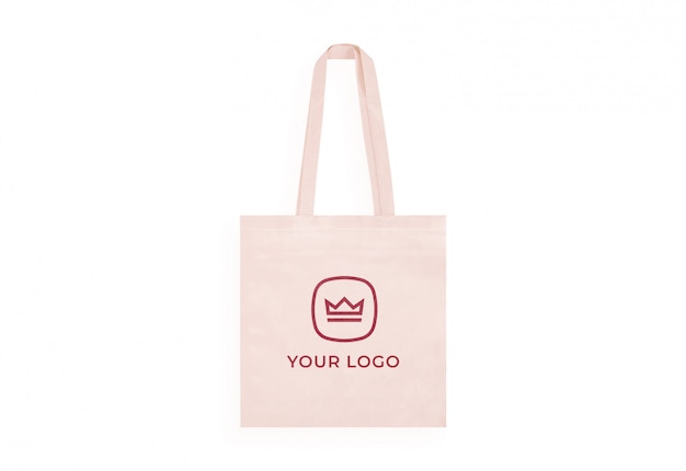 Cotton tote bag logo mockup