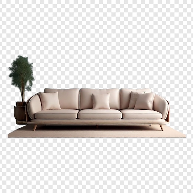 a couch with a tree on it