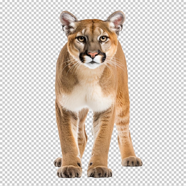 A cougar isolated on transparent background