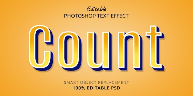 Count Photoshop Text Effect