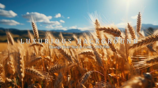 countryside with a wide field of cereals