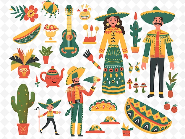 Couple Attending a Cinco De Mayo Fiesta Design Is Vibrant an Flat Illustration Culture Character