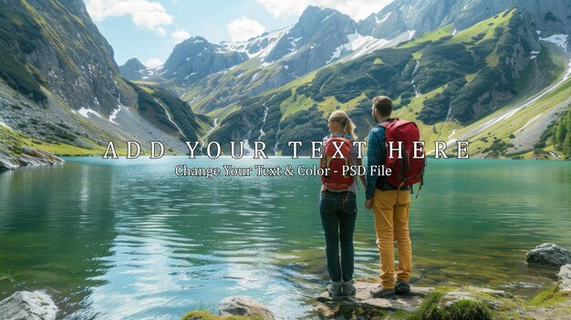 PSD couple hiking in the alps