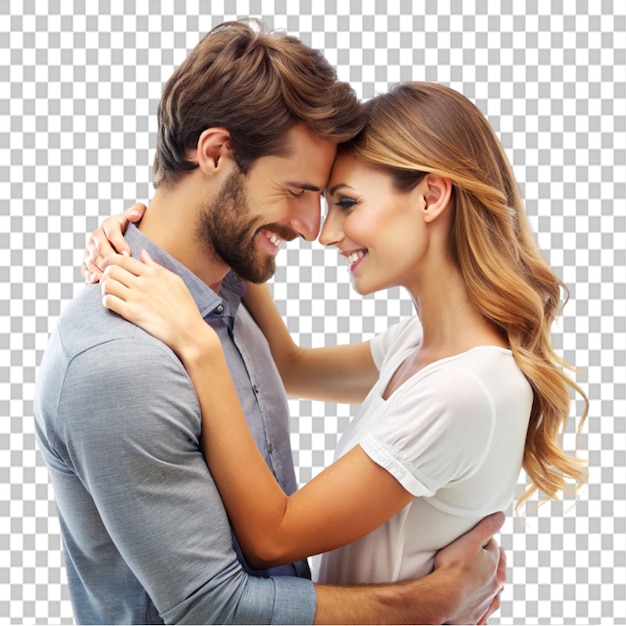 couple in love on transparent background