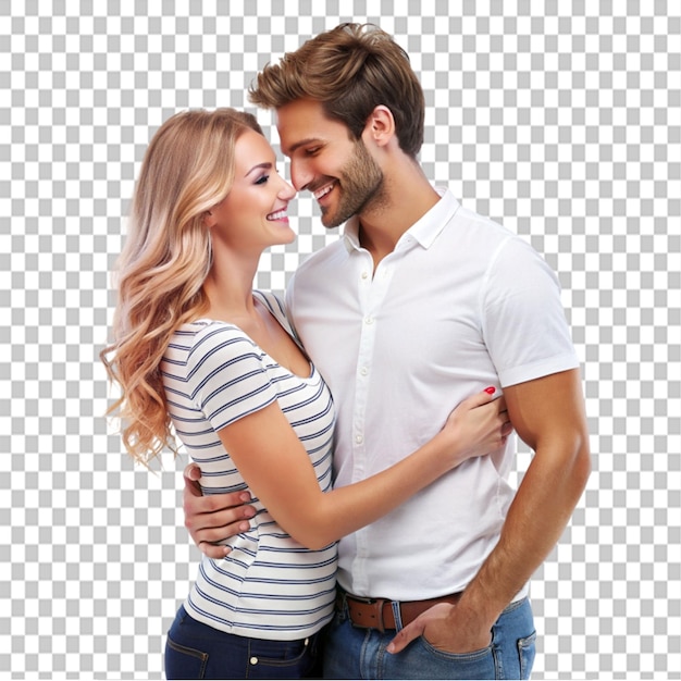 couple in love on transparent background