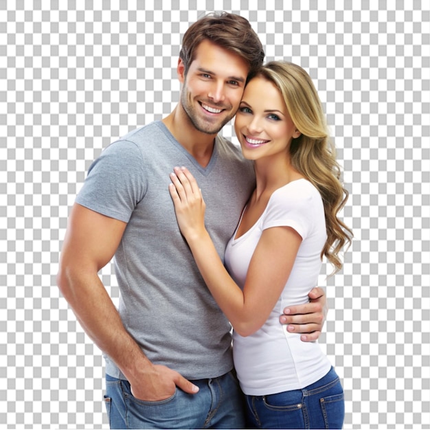 couple in love on transparent background