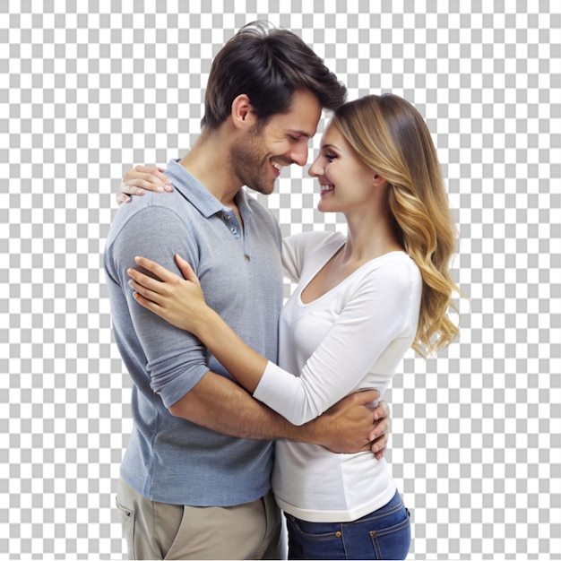 couple in love on transparent background