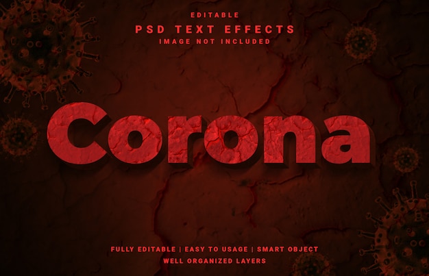 Covid-19 corona Virus Text effect