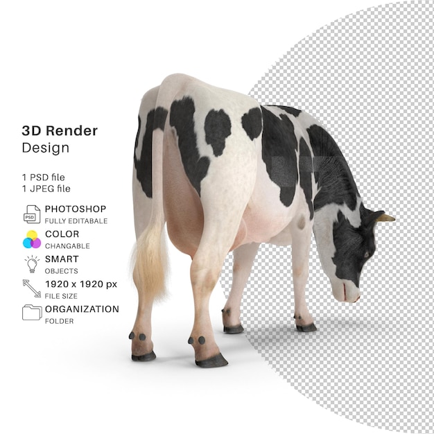 Cow 3D Render Model