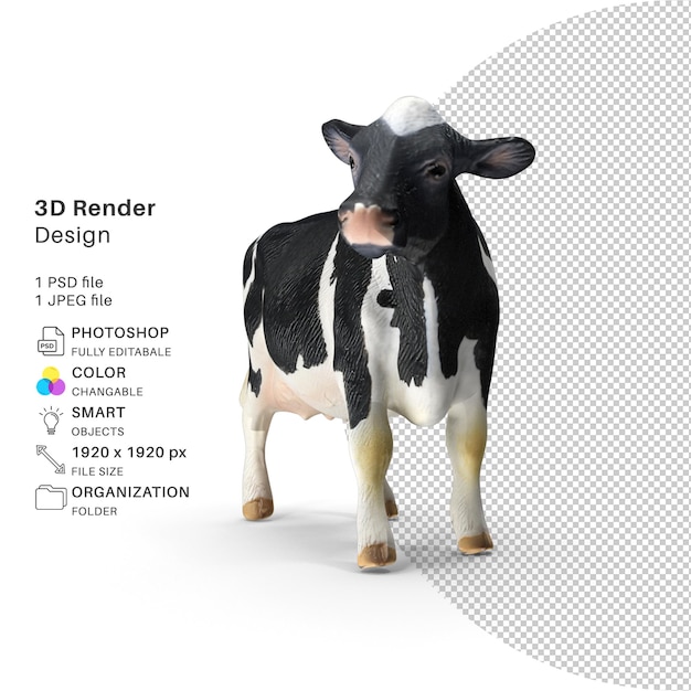 Cow 3D Render Model