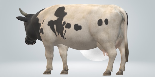 PSD cow isolated on a transparent background