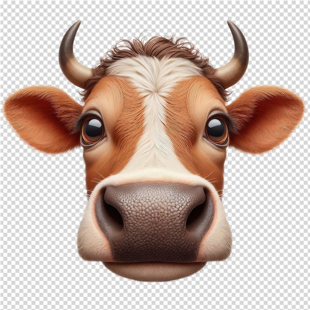 a cow with a brown nose and a brown nose and a black nose