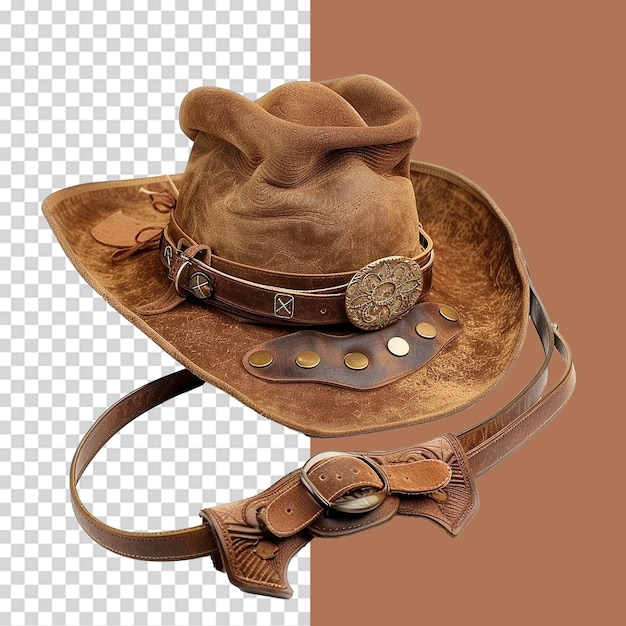 PSD cowboy accessory png isolated on transparent background