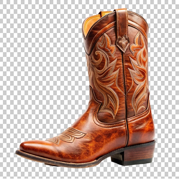 cowboy boot shoe on transparent background