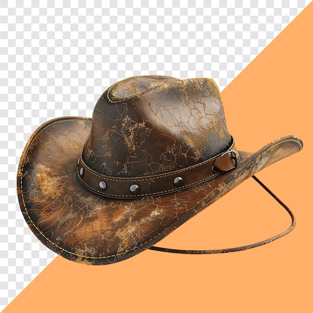 PSD cowboy hat transparent background isolated image generative ai