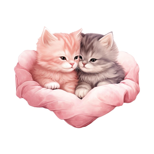 Cozy Cuddles Valentine Sleepy Kitten A Cute and Comforting Companion for Love Celebrations