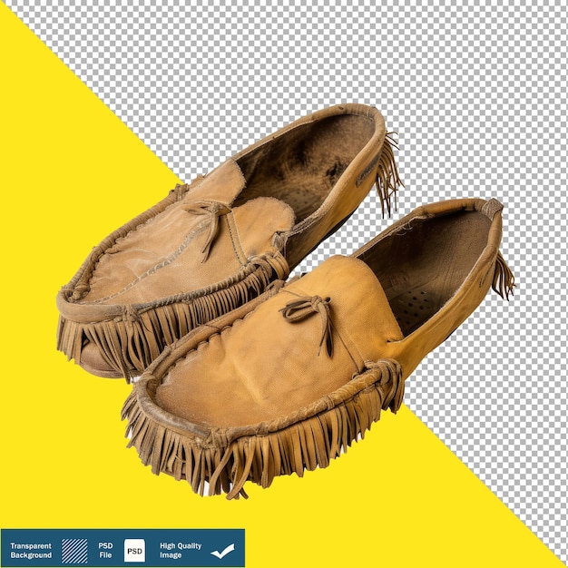 Cozy Moccasin Slippers transparent background PNG PSD