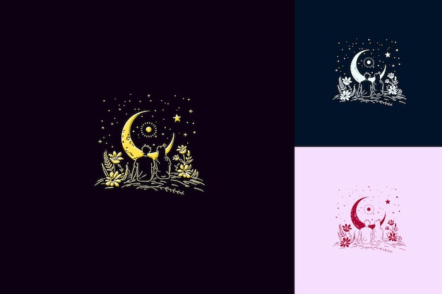 Cozy Moon Viewing Scene With Embroidery Design Embroidered S PNG Inspired Lunar Icon Designs