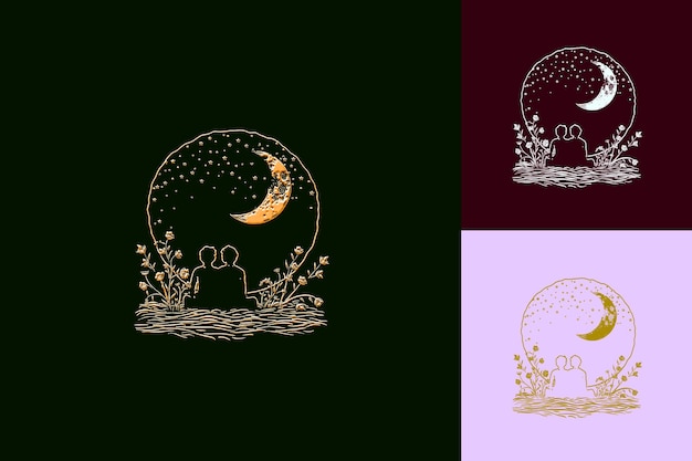 Cozy Moon Viewing Scene With Embroidery Design Embroidered S PNG Inspired Lunar Icon Designs