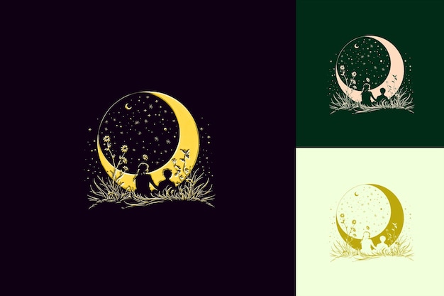 Cozy Moon Viewing Scene With Embroidery Design Embroidered S PNG Inspired Lunar Icon Designs