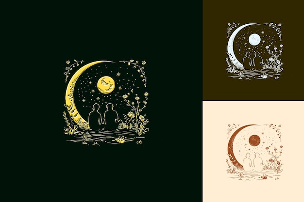 Cozy Moon Viewing Scene With Embroidery Design Embroidered S PNG Inspired Lunar Icon Designs