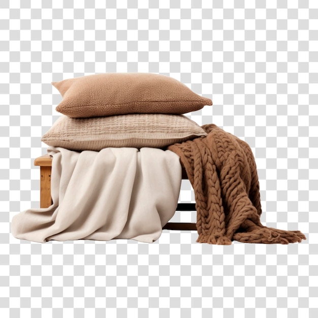 PSD cozy pillows and blankets display