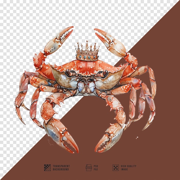 Crab vector image without HD quality background