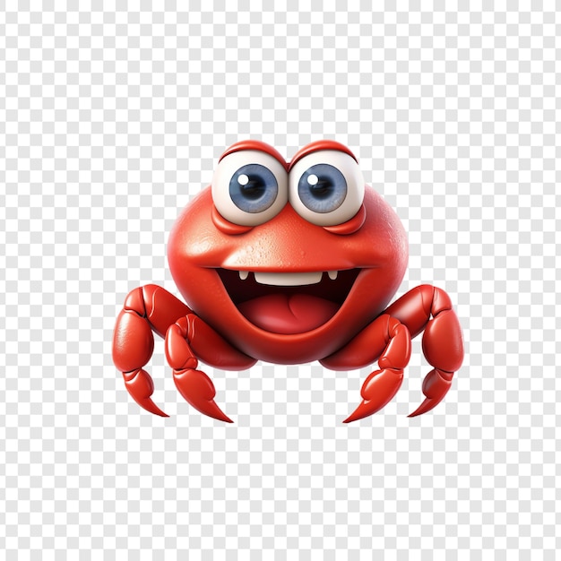 a crab with eyes and eyes on a white background