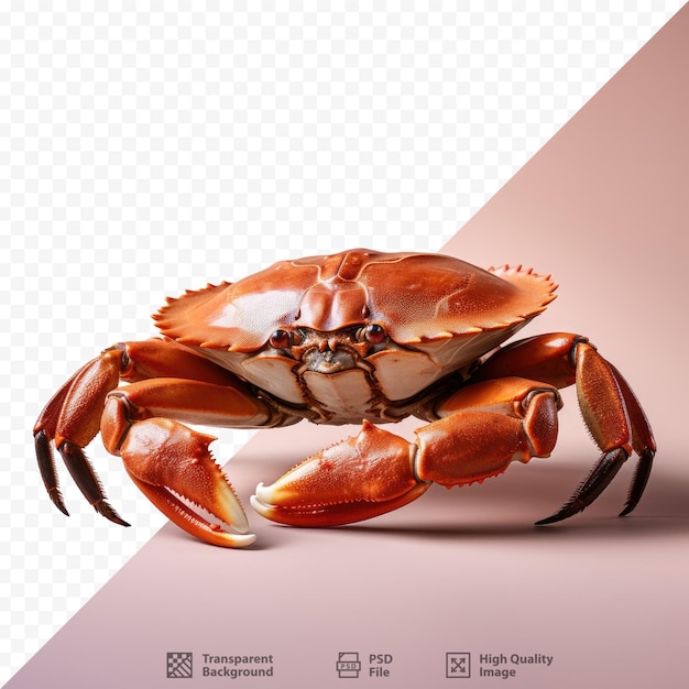 a crab with a red background and the words " crab " on it.