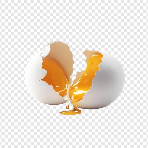 PSD cracked egg with dripping yolk