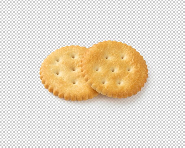 Cracker cookies, Cutout with shadow.