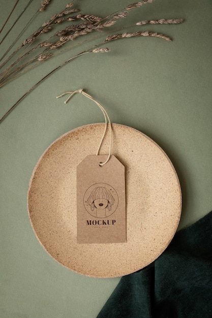 Craft garment hanger tag mockup