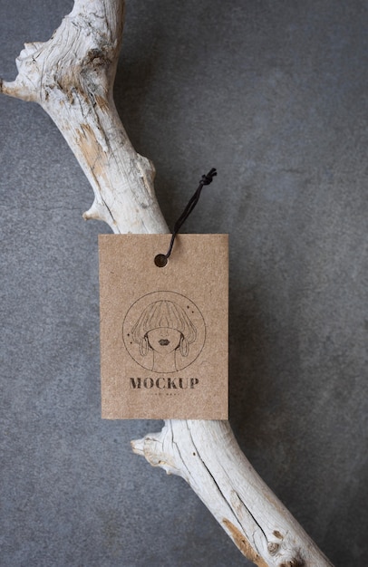 Craft garment hanger tag mockup